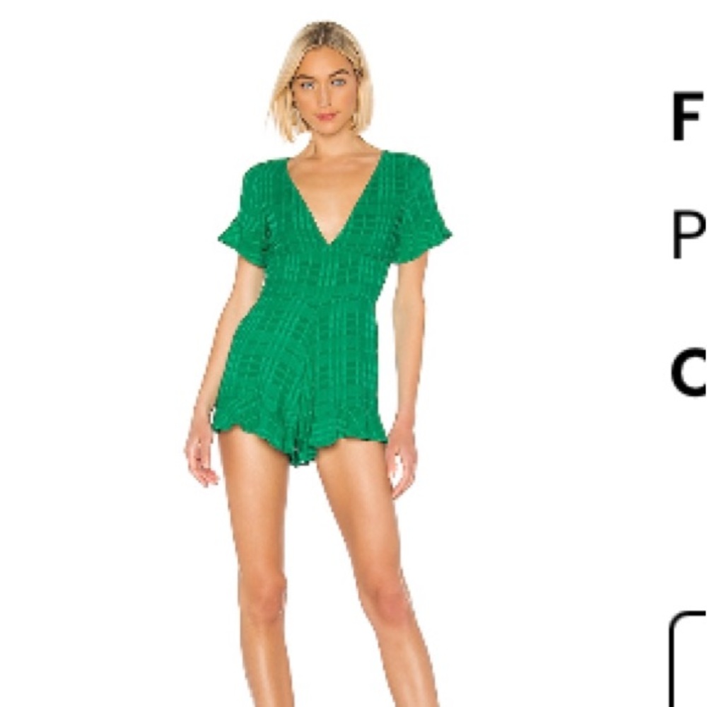 Pretty Please Fiona Romper in Green